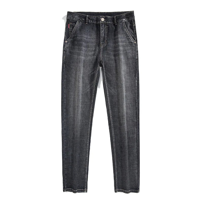 Men's Jeans 2024 Summer Thin Business Casual Loose Straight Pants Fashion Versatile Stretch Pants Large Size 48