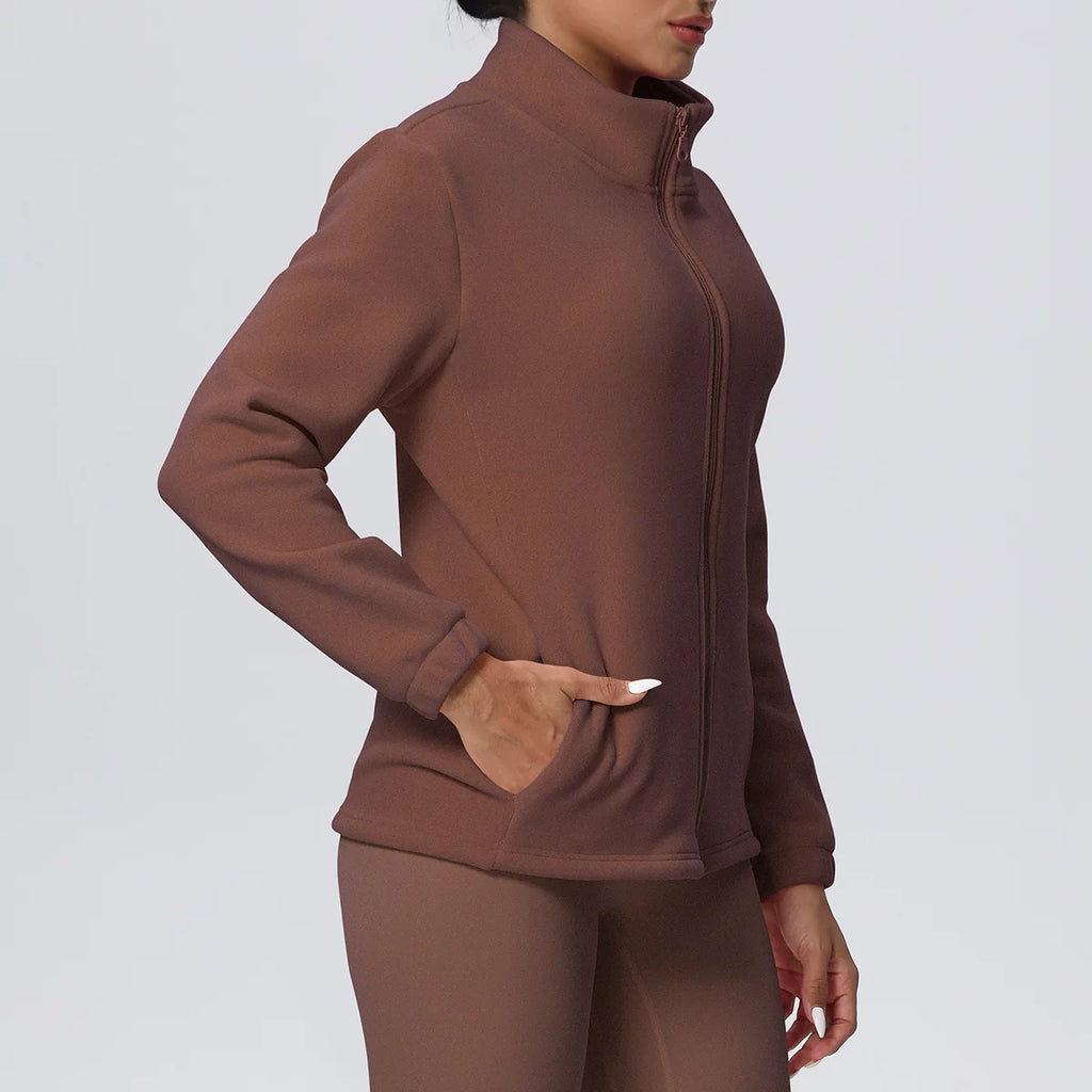 Women's Fitness Long Sleeve Sport Jacket Workout Coat Gym Training Outdoor Recreation Yoga Sportswear