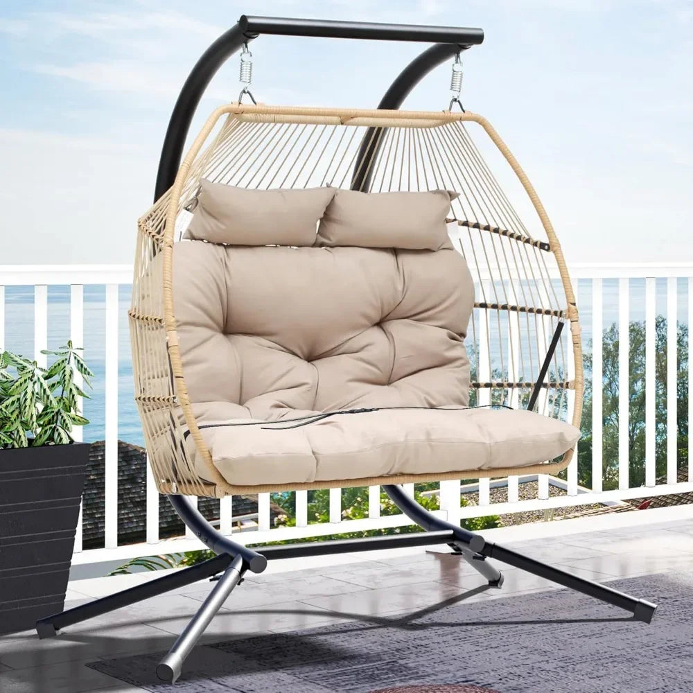 2-Person Lounging Patio Chair — Wicker Outdoor Collection