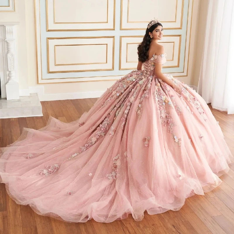 Princess SparklyPink Quinceanera Dress