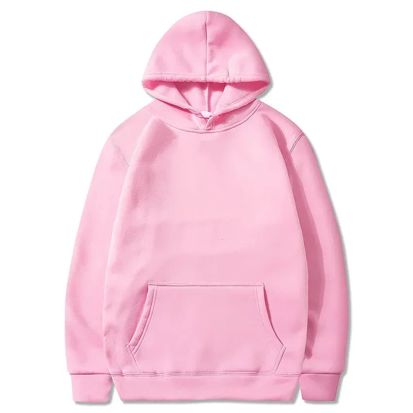 Men's Brand Monochrome Casual Top - Hip-hop Hoodies for Men and Women - Sportswear in Red, Black, Gray, Pink - Fashionable Autumn Wear