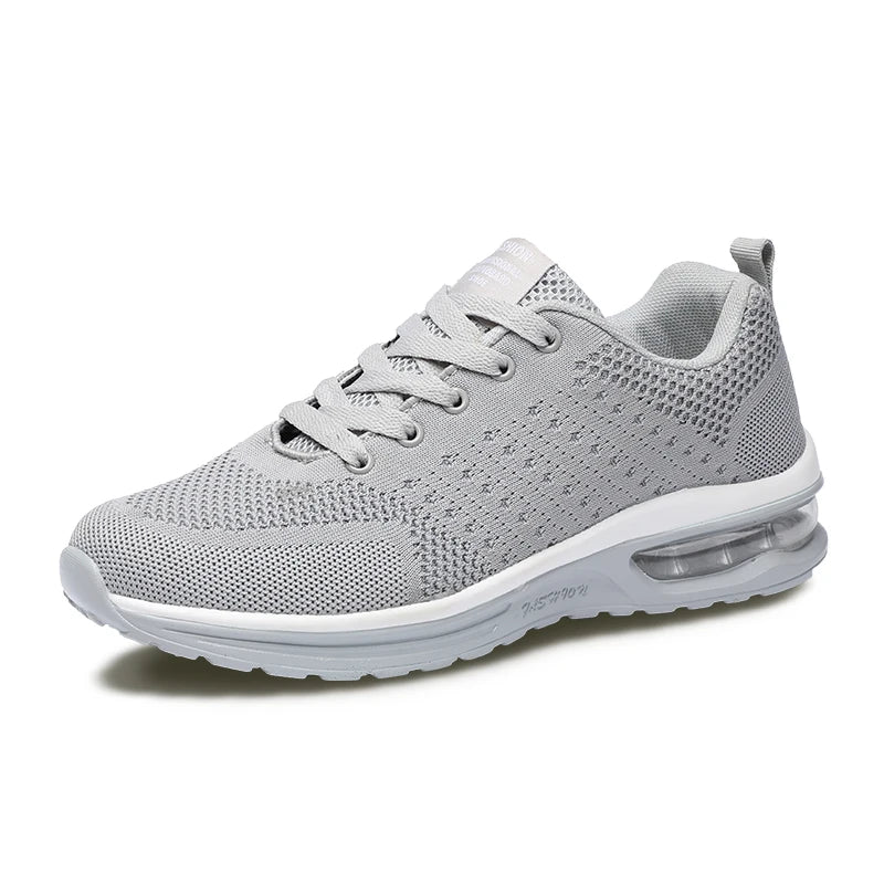 Red Affordable Running Shoes for Men and Women - Breathable Woven Air Cushion Sneakers in Sizes 35-46