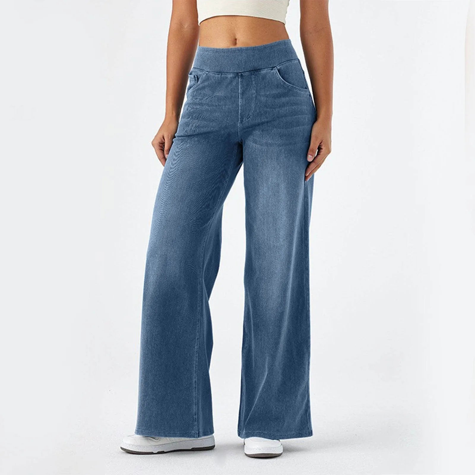 Ladies Baggy Wide Leg Trousers