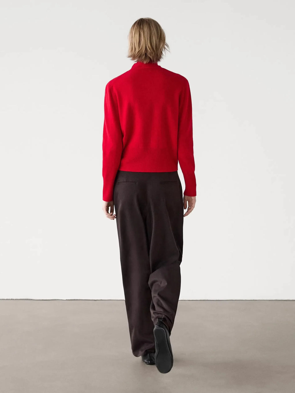 Ethereal costume 2025 massidutti spring new style of Minimalist commuter slim high-neck long-sleeved knit cardigan