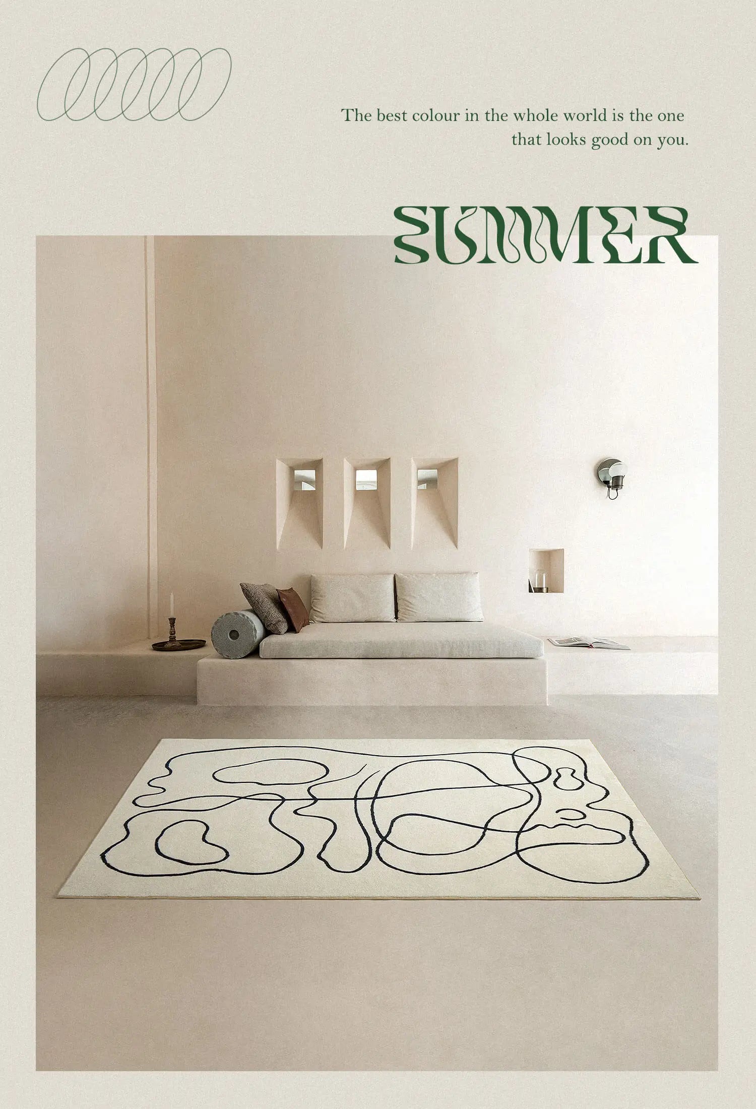 Nordic Style Living Room Decoration Carpet - Large Area Rug for Bedroom, Fluffy Soft Cloakroom Rug, Thickened Anti-skid Mat