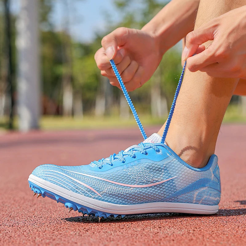 2025 New Couples Track and Field Shoes Non Slip Women Spikes Sneakers Breathable Men Running Shoes Comfortable Outdoor Sneakers