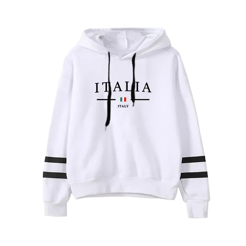 Fall Winter Lounge Wear Female Casual Warm Sportswear Italy Fashion Women Tracksuit Set Hoodies with Pants 2 Piece Casual Outfit