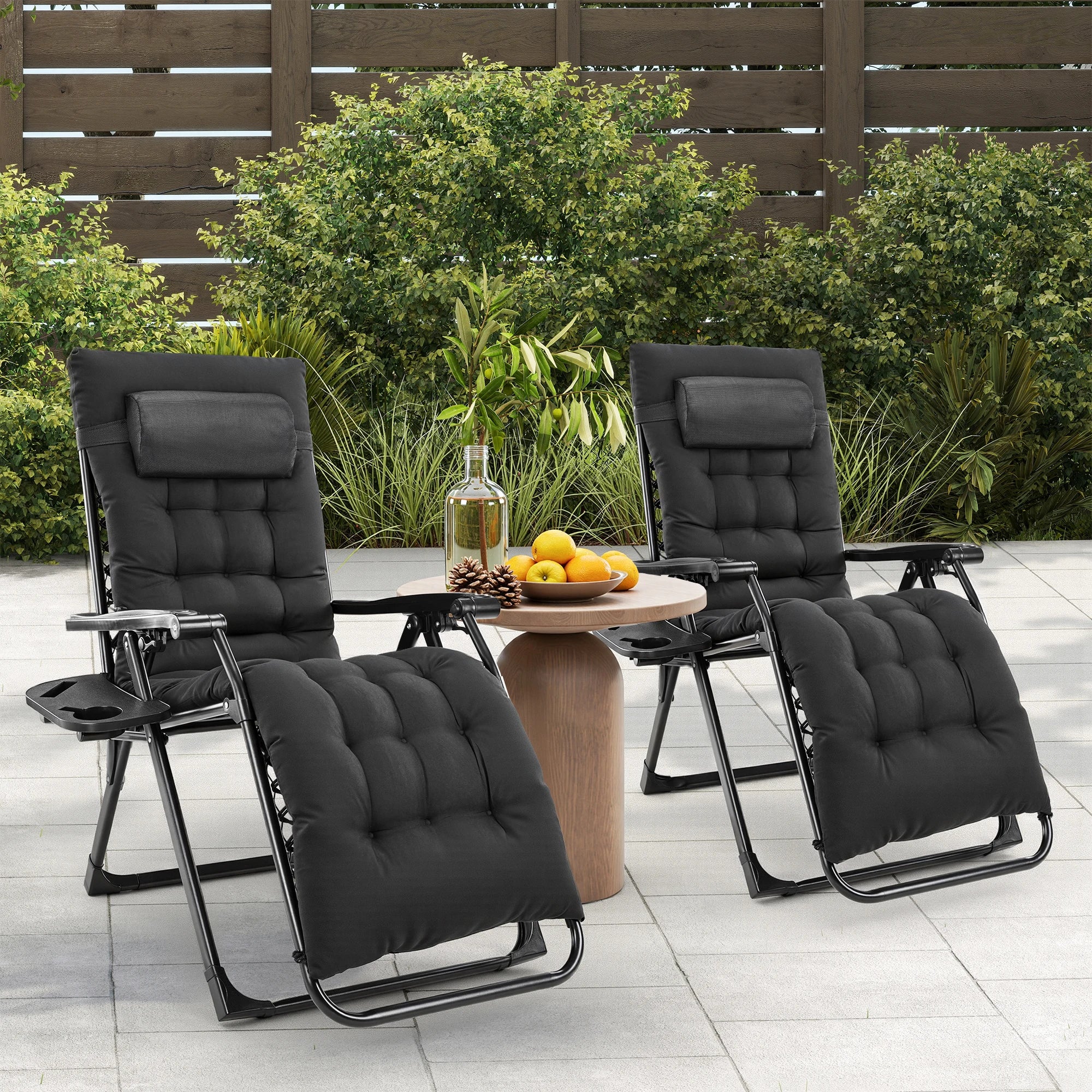 Summer Gravity Recliner - Folding Camping Chair - Patio Lounge  For Outdoor, Garden
