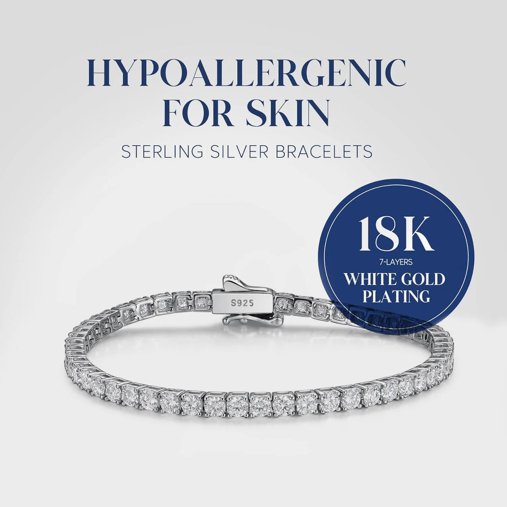 S925 Sterling Silvery Tennis