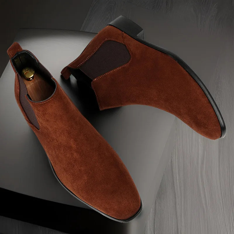 Autumn Winter Men's Chelsea Boots Fashion Men's Business Boots Plus Size 40-48