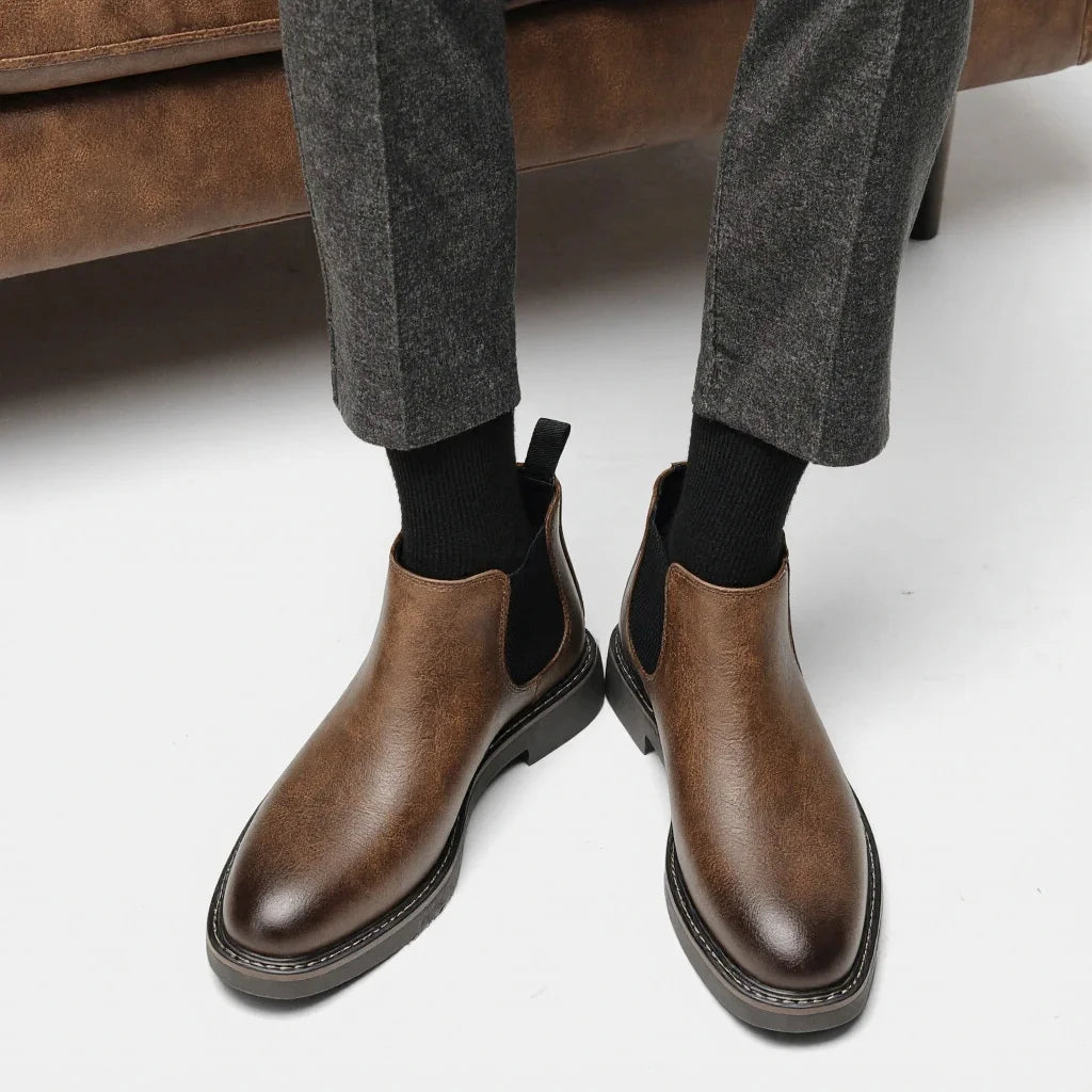 2026 Men's Chelsea Boots Ankle Boots for Men Retro Comfortable Brand Retro Fashion