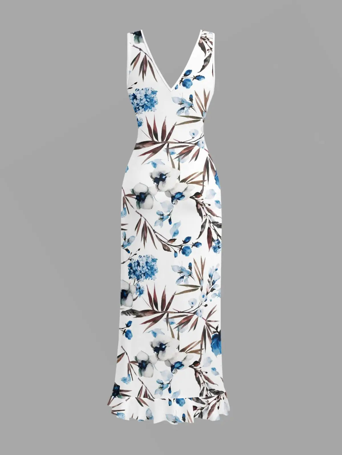 Flowers Tropical Leaf Print