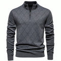 New Fashion Men's Knit Sweater American Half Zip Fleece Knitwear Men's Stand Collar Casual Sweaters Pullovers