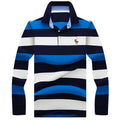 New Autumn Winter Polo Shirt High Quality Brand Cotton Men's Polo Shirt Business Casual Striped Solid Shirt Polo Men Clothing