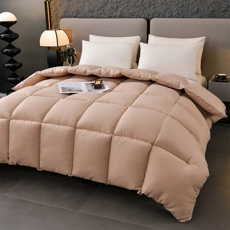 Feather Goose Down Duvet Warm Winter Thick Quilts for Single Double Couple Bed Blanket Down Filling Comforters King Queen Size