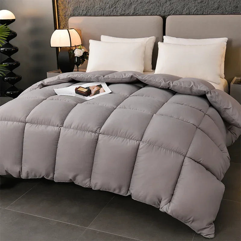 Feather Goose Down Duvet Warm Winter Thick Quilts for Single Double Couple Bed Blanket Down Filling Comforters King Queen Size