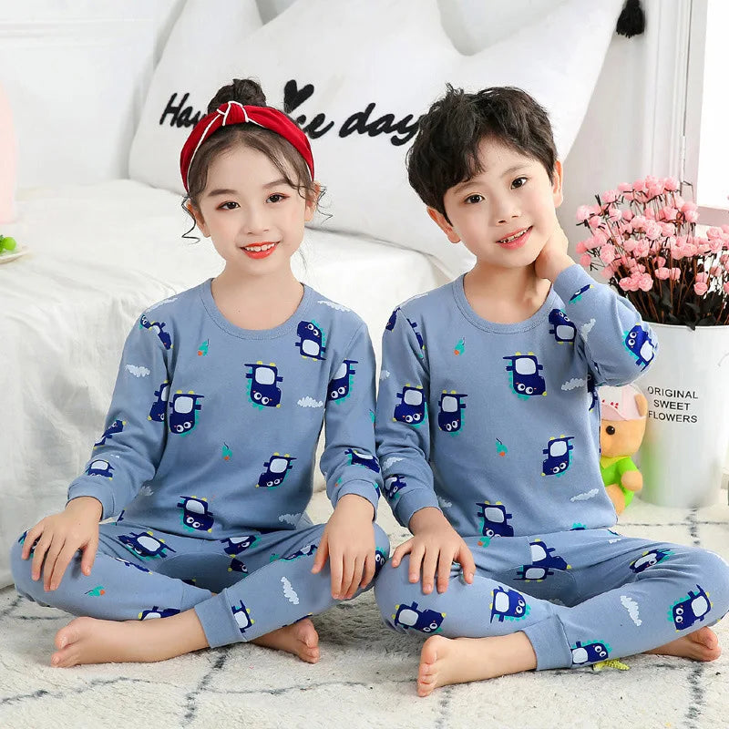Kids Pajamas for Boys 2 3 4 5 6 7 8 9 10 11 12 13 Years Cotton Sleepwear Sets Dinosaur Pyjamas Green Children Pijamas Clothing