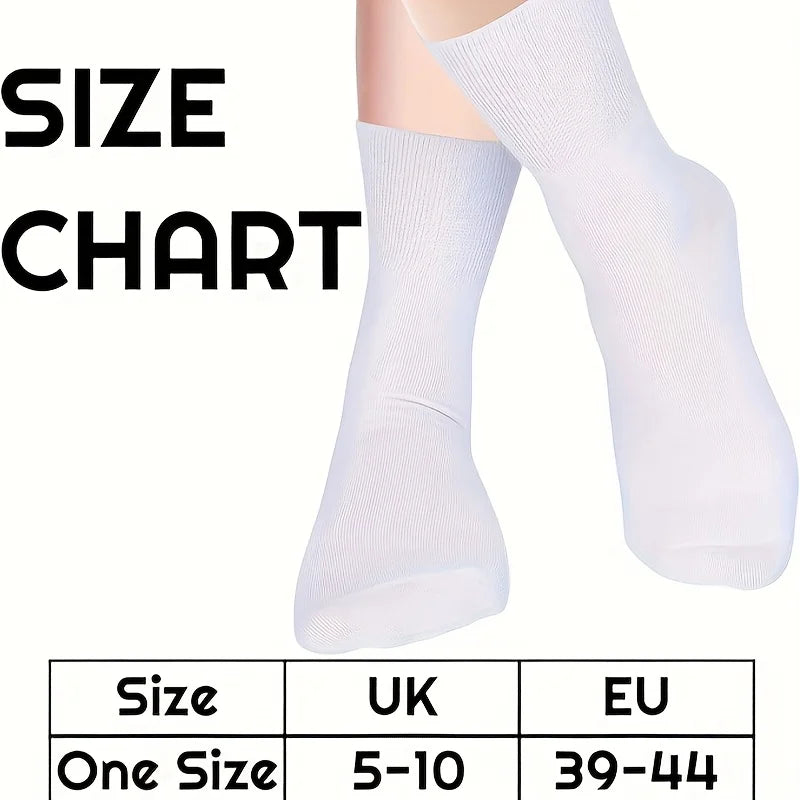 6 Pairs of Comfortable Cotton Diabetic Socks for Men and Women - No Elastic Waistband