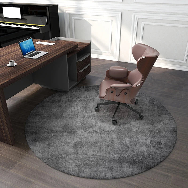 VIKAMA New Modern Round Carpet for Bedroom, Study, Computer Chair, Office, Gaming Chair, Non-Slip Floor Mat, Home Decoration