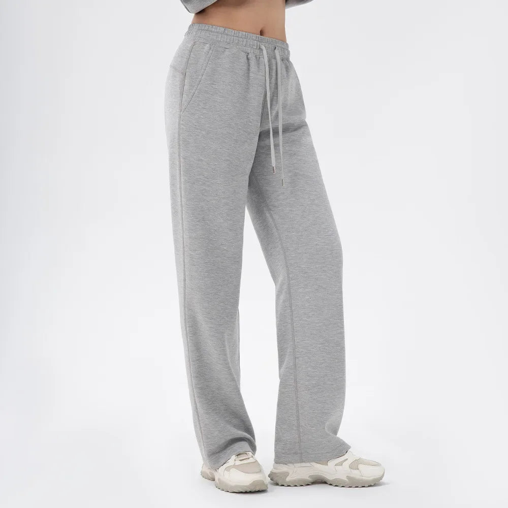 Women Autumn Winter Yoga Wear Sports Sweatshirt Modal Loose-Fit Casual Stand Collar Running Fitness Top & Pants Breathable Soft