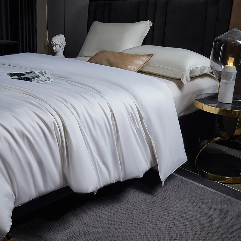 100% Natural Mulberry Silk Comforter With Cotton Shell King Queen Summer Winter Warm Duvet Blanket Single Couple Bedding Quilt