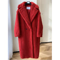 New Max Teddy Bear Winter Jacket Real Fur Women Silhouette Teddy Grain Alpaca Sheared Coat Women's Coats