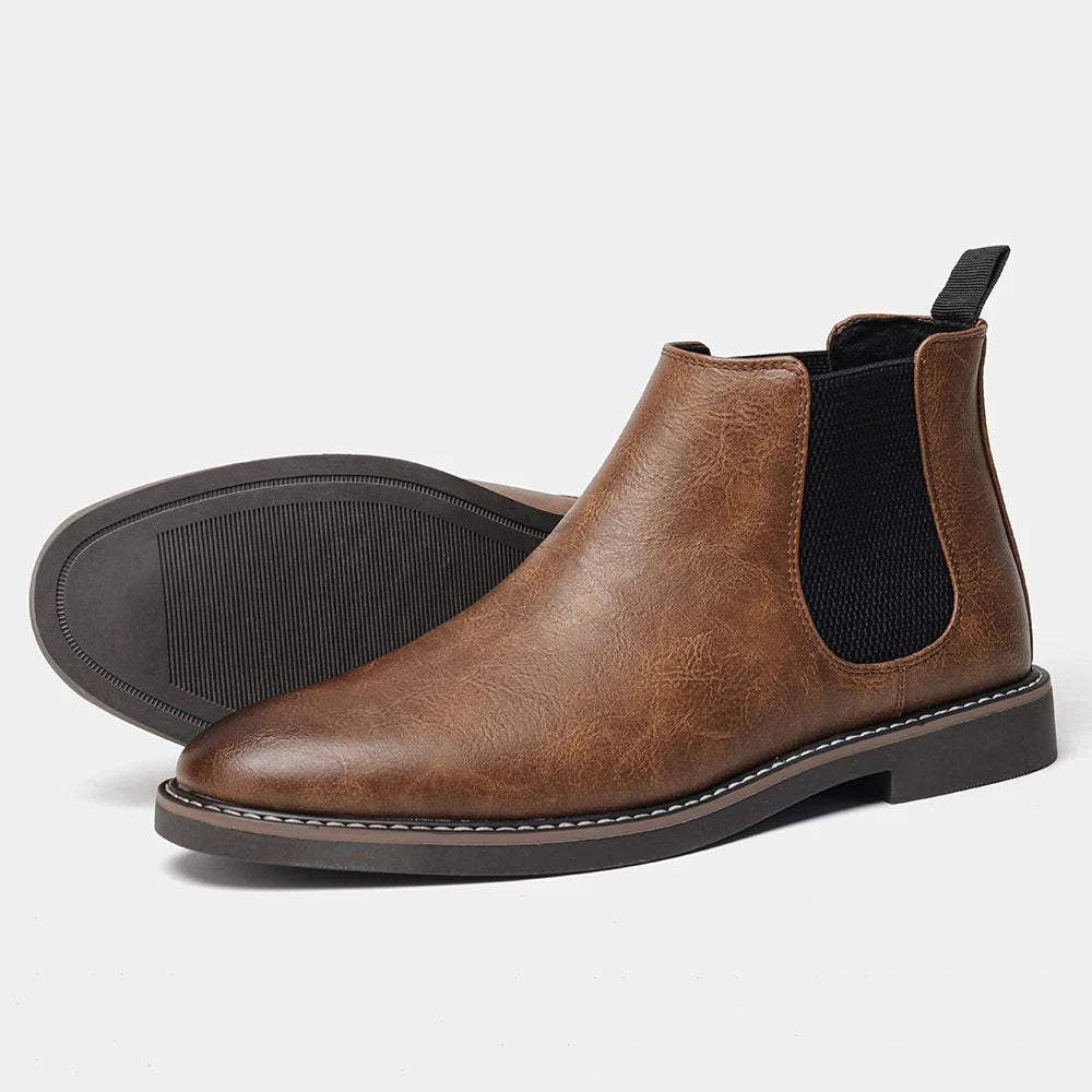 2026 Men's Chelsea Boots Ankle Boots for Men Retro Comfortable Brand Retro Fashion