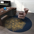 VIKAMA New Modern Round Carpet for Bedroom, Study, Computer Chair, Office, Gaming Chair, Non-Slip Floor Mat, Home Decoration
