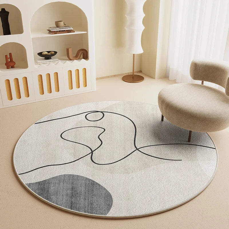 VIKAMA Japanese-Style Living Room Round Carpet, Bedroom Swivel Chair, Computer Chair, Sofa, Coffee Table Cushion, Home Decoration