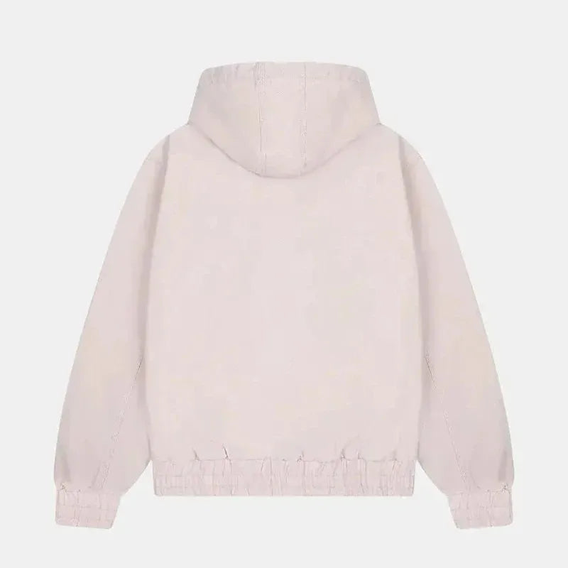 European and American Fashion Trends Joker Pattern Embroidered Zipper Hoodie Women Street Hip Hop Retro Casual Sweatshirt Unisex