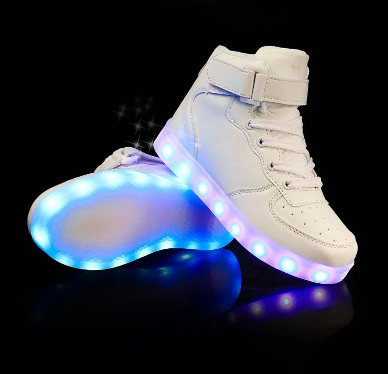 Men's Glowing Sneakers Unisex Luxury Luminous Sneakers USB LED Colorful Lighted Luminous Shoes Women Night Light Vulcanize Shoes