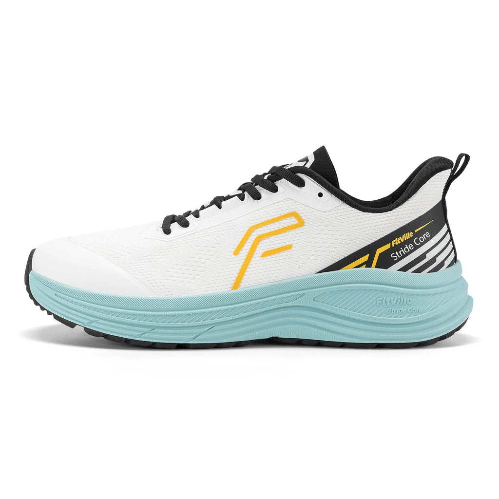 Fitville Men's Soft Running Shoes Wide Design Athletic Walking Trainers Lightweight Comfortable Sport Sneakers for Swollen Feet