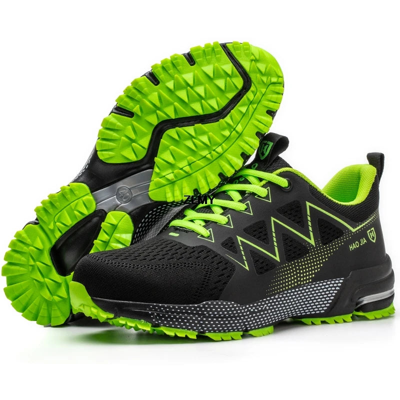 Fashion Safety Shoes Men Steel Toe Sneakers Puncture Proof Breathable Work Safety Boots Comfortable Work Shoes for Men