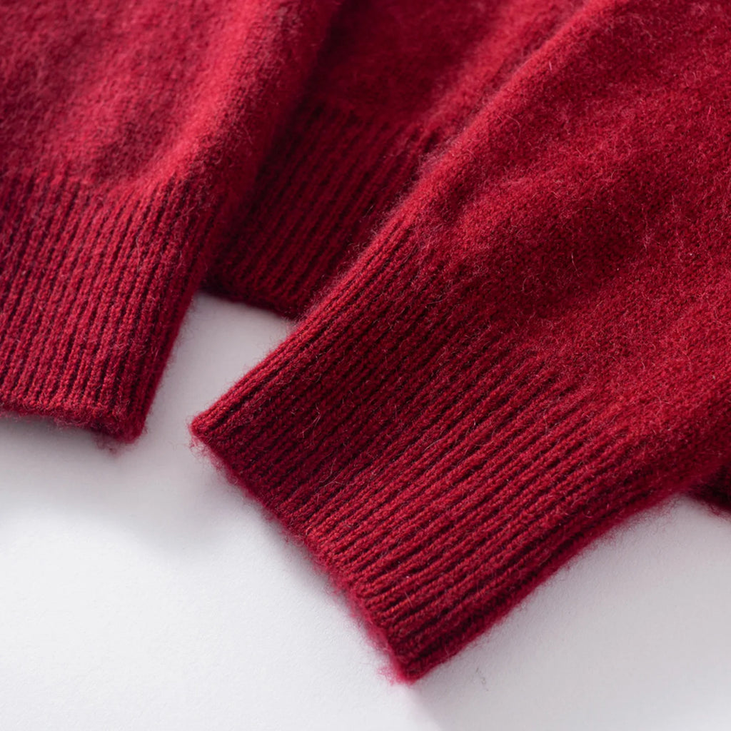 ZOCEPT Natural Cashmere Mock Neck Pullover Men Cashmere Sweater Soft Warm Jumpers Quality Casual Business Knitwear Basic Tops