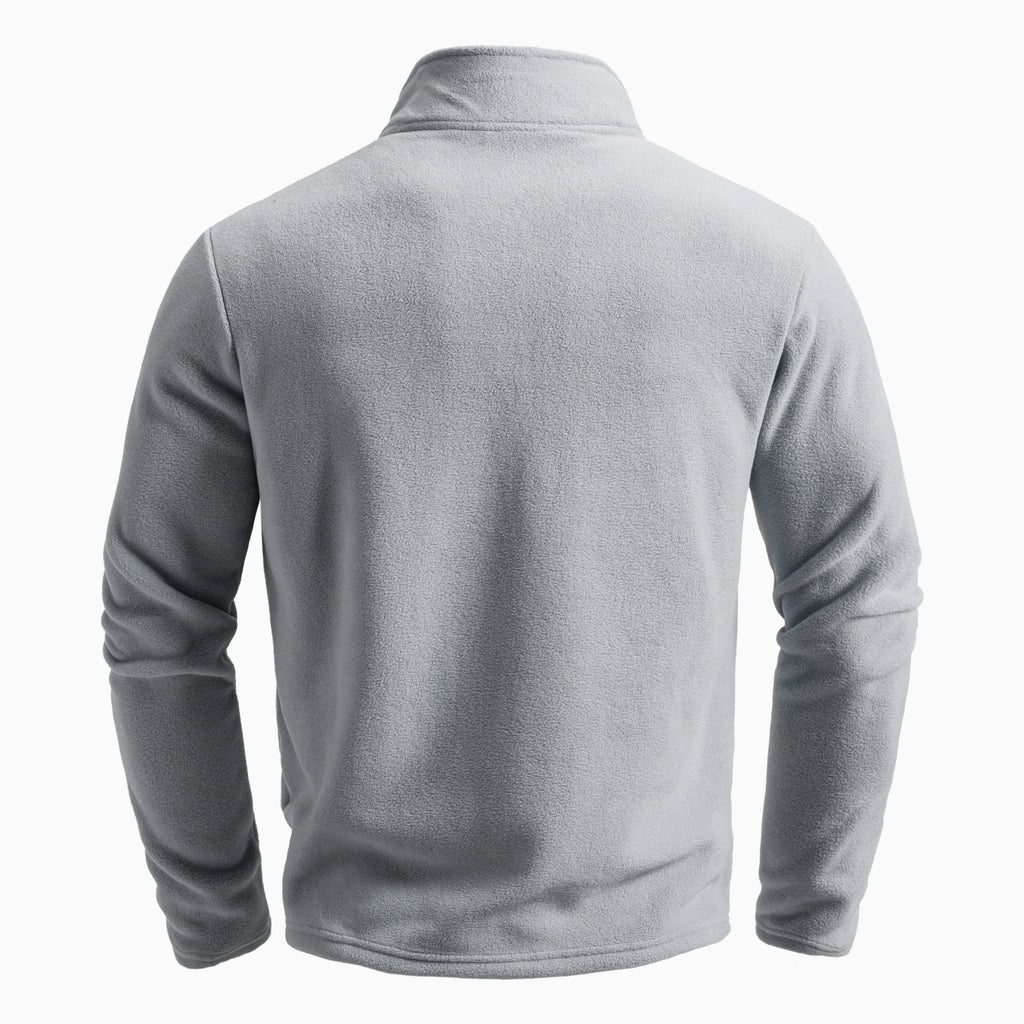 Men's Winter Outdoor Warm Fashion Pullover, Warm and Comfortable Half Zip Solid Color Cardigan for Men