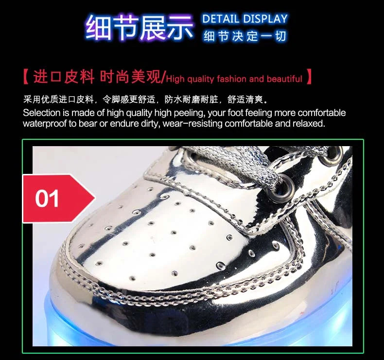 Men's Glowing Sneakers Unisex Luxury Luminous Sneakers USB LED Colorful Lighted Luminous Shoes Women Night Light Vulcanize Shoes