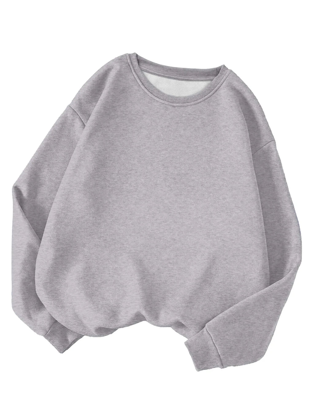 Trendy Light Blue Oversized Sweatshirt for Women Loose Casual Top