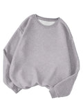 Trendy Light Blue Oversized Sweatshirt for Women Loose Casual Top