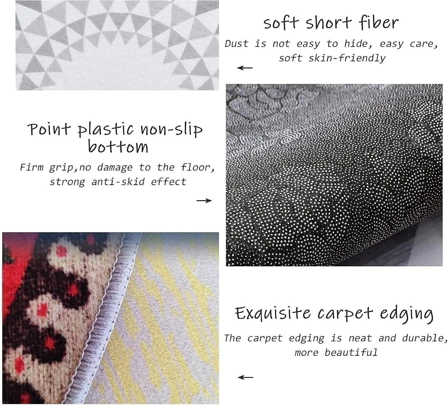 VIKAMA Japanese-Style Living Room Round Carpet, Bedroom Swivel Chair, Computer Chair, Sofa, Coffee Table Cushion, Home Decoration
