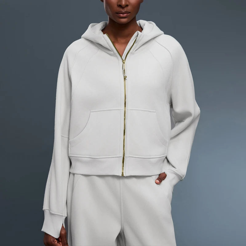 PrimeGear Women's Zip Up Hoodies Fleece Workout Jackets Sweatshirts Winter Warm Therma Long Sleeve Sweatshirts with Thumb Holes