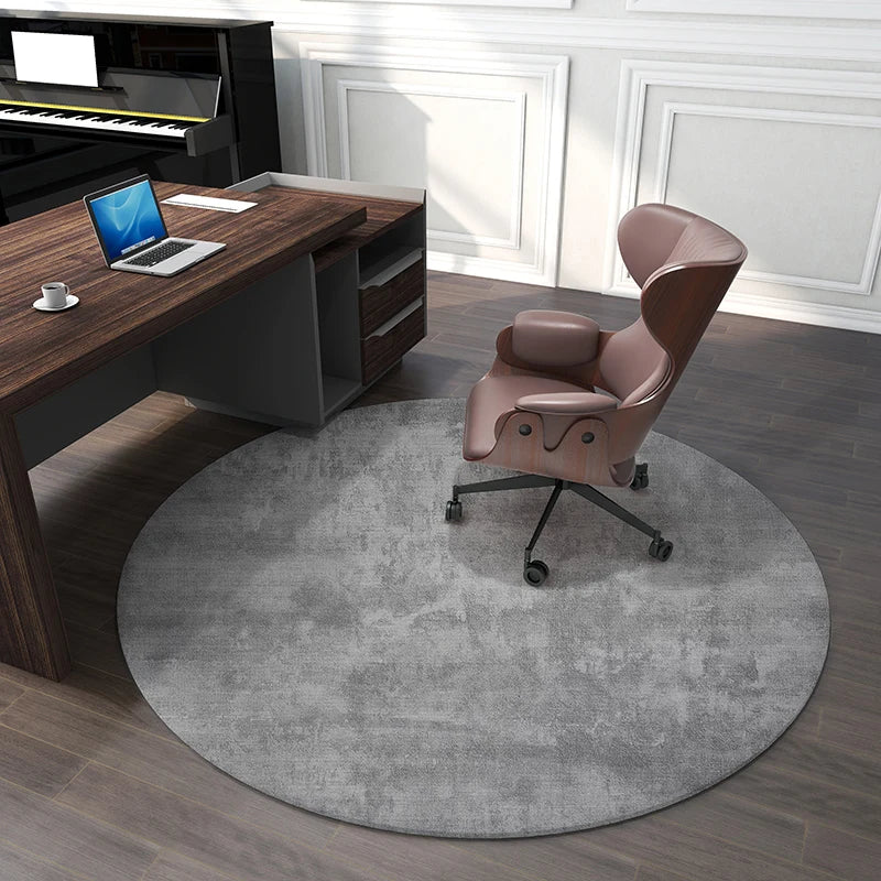 VIKAMA New Modern Round Carpet for Bedroom, Study, Computer Chair, Office, Gaming Chair, Non-Slip Floor Mat, Home Decoration