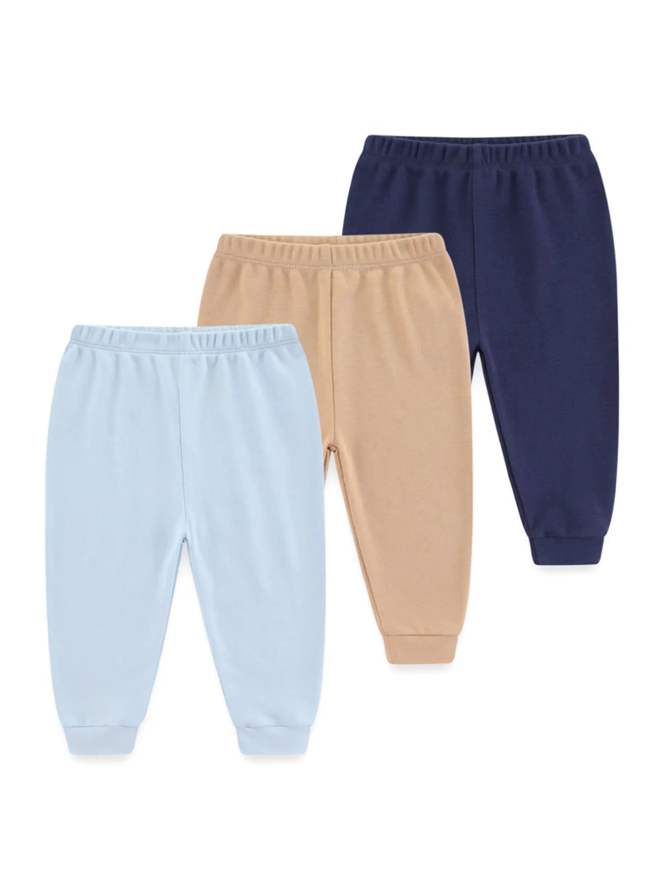 Kiddiezoom 1/3 Pcs Four Seasons Fashion Solid 100% Cotton Baby Boy Girl Pants Soft 100% Cotton Infants Trousers Accessories