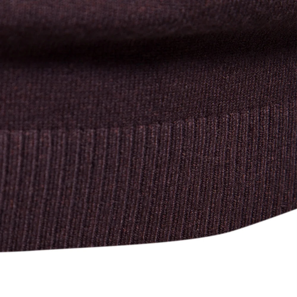 2021 New Winter Men's Turtleneck Sweater Casual Solid Color Warm Pullover High Quality Slim High Neck Long Sleeve Sweater Men