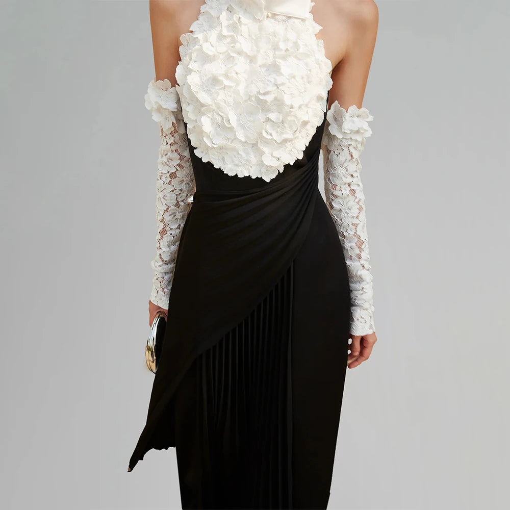 Vintage Sleeveless Halter Gown