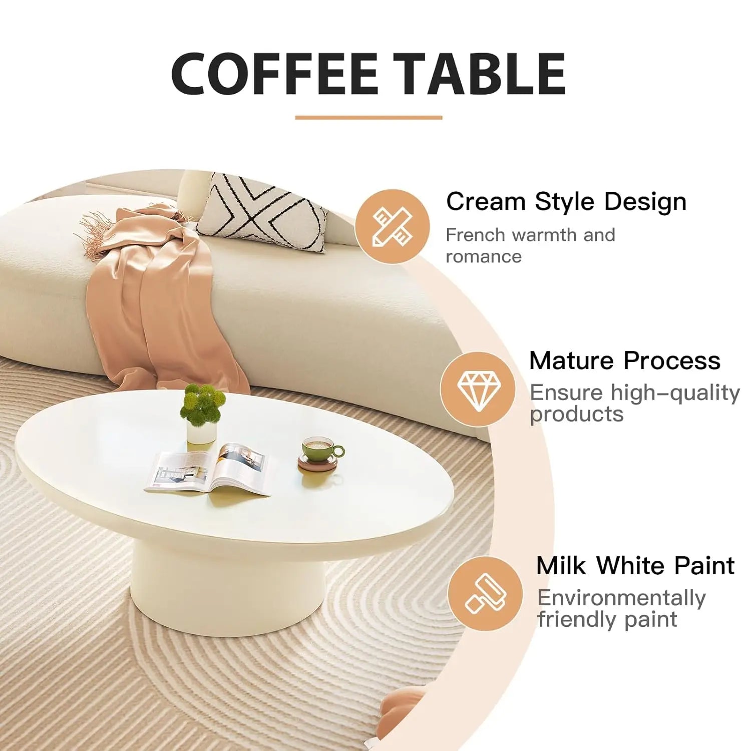 Oval Coffee Table for