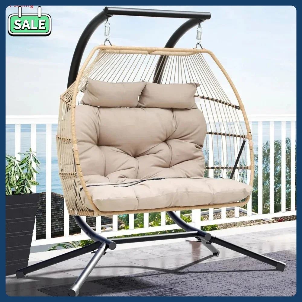2-Person Lounging Patio Chair — Wicker Outdoor Collection