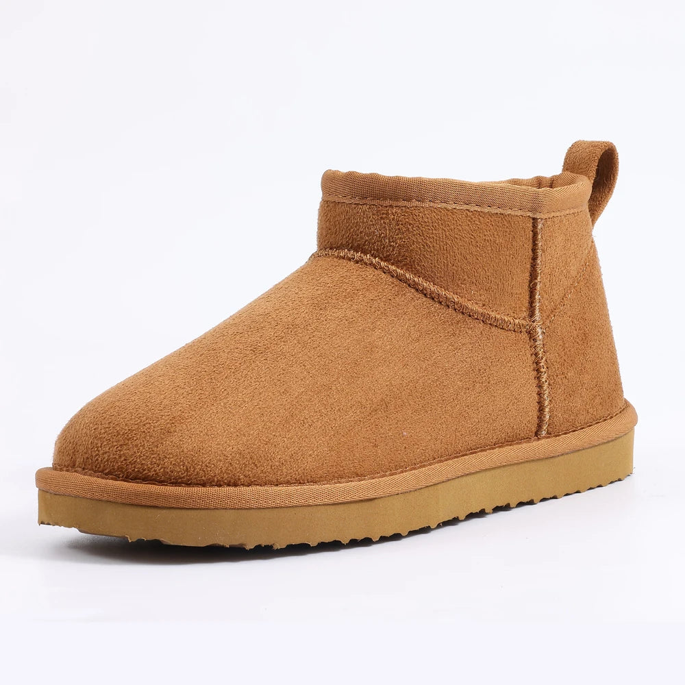 Litfun Women Winter Snow Boots Classic Fur Plush Ankle Snow Boots Brand Outdoor Antiskid Short Boot Warm Fuzzy Home Cotton Shoes