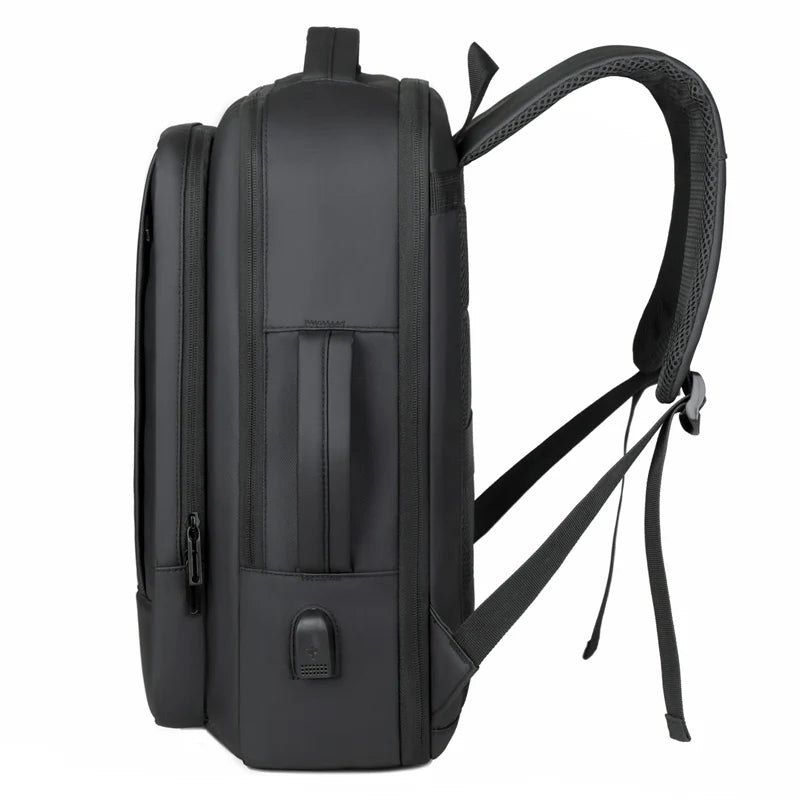 Rilibegan Men Travel Backpack Expand Oxford Big Capacity USB Charge