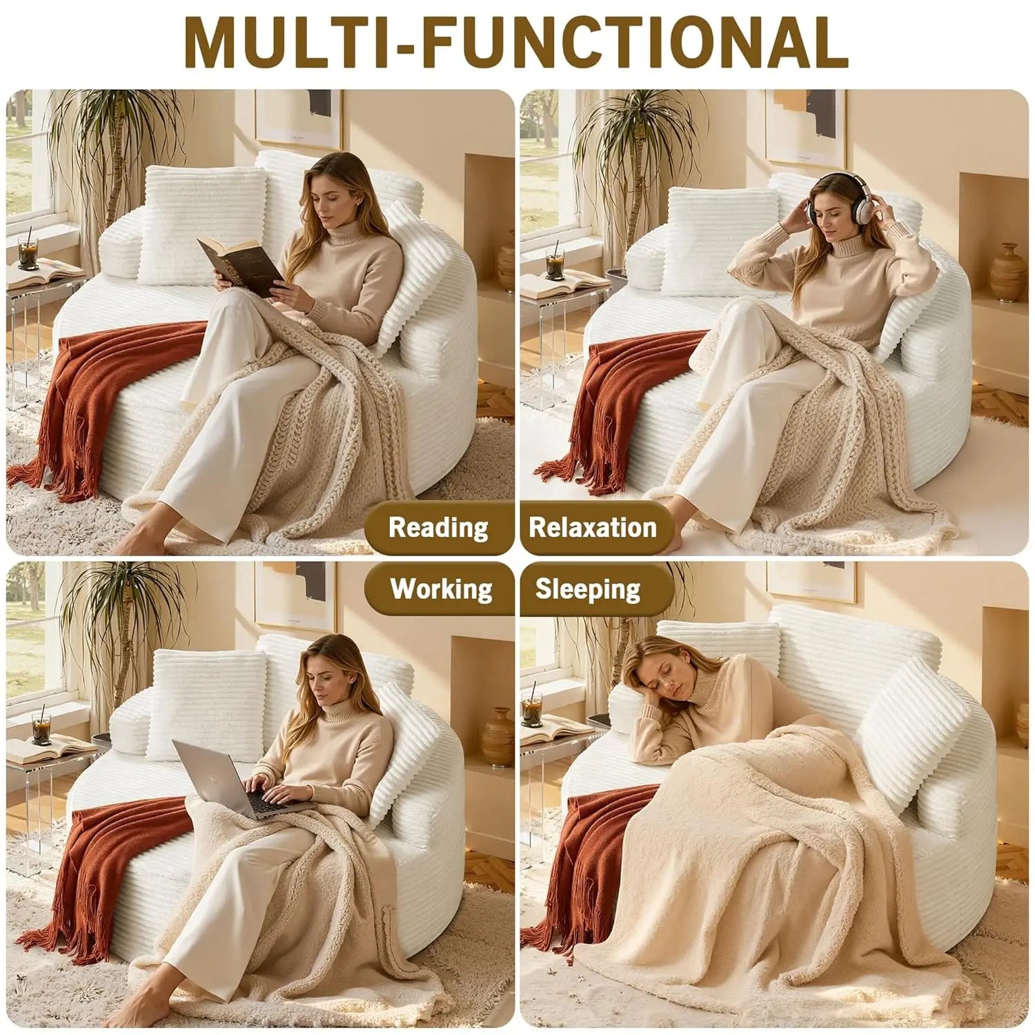 Oversized Round Chaise Lounge