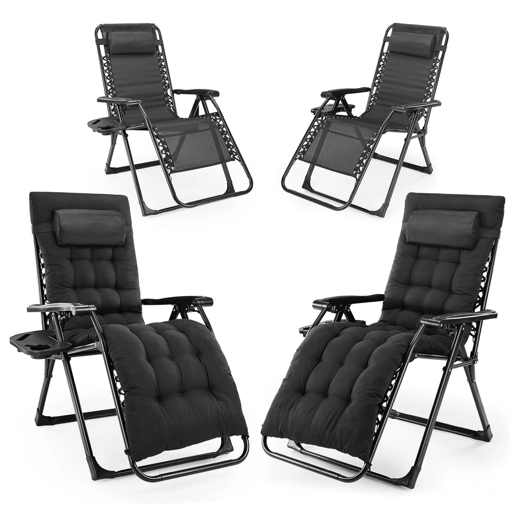 Summer Gravity Recliner - Folding Camping Chair - Patio Lounge  For Outdoor, Garden